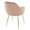 Buena Contemporary Dining Chair in Gold Metal and Brown Velvet- Set of 2 — rear three-quarter view