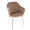 Buena Contemporary Dining Chair in Chrome Metal and Brown Velvet- Set of 2 — product view