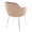 Buena Contemporary Dining Chair in Chrome Metal and Brown Velvet- Set of 2 — rear three-quarter view