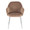 Buena Contemporary Dining Chair in Chrome Metal and Brown Velvet- Set of 2 — front view