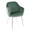 Buena Contemporary Dining Chair in Chrome Metal and Green Velvet- Set of 2 — product view