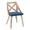 Charlotte accent chairs & seating in Whitewashed Wood, Blue Fabric, product view, featuring upholstered seat