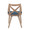 Charlotte accent chairs & seating in Whitewashed Wood, Blue Fabric, back view, featuring upholstered seat