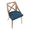 Charlotte accent chairs & seating in Whitewashed Wood, Blue Fabric, top view, featuring upholstered seat