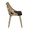 Charlotte accent chairs & seating in Whitewashed Wood, Charcoal Fabric, side view, featuring upholstered seat
