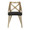 Charlotte accent chairs & seating in Whitewashed Wood, Charcoal Fabric, front view, featuring upholstered seat