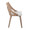 Charlotte accent chairs & seating in Whitewashed Wood, Cream Noise Fabric, side view, featuring upholstered seat