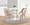Charlotte accent chairs & seating in Whitewashed Wood, Cream Noise Fabric, featuring upholstered seat