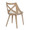 Charlotte accent chairs & seating in Whitewashed Wood, Cream Noise Fabric, back and side view, featuring upholstered seat