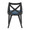 Charlotte Farmhouse Chair in Black Wood and Blue Fabric- Set of 2 — back view