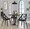 Charlotte accent chairs & seating in Black Wood, Charcoal Fabric, featuring upholstered seat