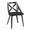 Charlotte accent chairs & seating in Black Wood, Charcoal Fabric, product view, featuring upholstered seat