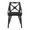 Charlotte accent chairs & seating in Black Wood, Charcoal Fabric, front view, featuring upholstered seat