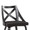 Charlotte accent chairs & seating in Black Wood, Charcoal Fabric, close-up detail, featuring upholstered seat