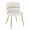 Cinch Glam/art Deco Dining Chair in Gold Metal and Cream Velvet- Set of 2 — product view