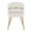 Cinch Glam/art Deco Dining Chair in Gold Metal and Cream Velvet- Set of 2 — front view