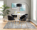 Claire accent chairs & seating in Gold Metal, Black PU, featuring faux leather design and leather design