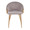 Claire accent chairs & seating in Gold Steel, Silver Velvet, front view, featuring velvet design and metal design