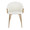 Claire Contemporary/Glam Chair in Gold Metal and White Faux Leather — front view