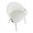 Claire Contemporary/Glam Chair in Silver Metal and White Faux Leather — lifestyle photo 1