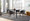Claire Contemporary/Glam Chair in Gold Metal and Grey Faux Leather- Set of 2 — lifestyle photo 2