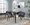 Claire Contemporary/Glam Chair in Gold Metal and Grey Faux Leather- Set of 2 — lifestyle photo 4