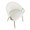 Claire Contemporary/Glam Chair in Gold Metal and White Faux Leather- Set of 2 — lifestyle photo 1
