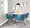 Clubhouse Contemporary Pleated Chair in Black Metal and Teal Faux Leather- Set of 2 — lifestyle photo 3