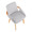 Cosmo accent chairs & seating in Natural Bamboo, Light Grey Noise Fabric, top view, featuring wood frame and armrests
