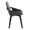 Cosmo accent chairs & seating in Black Bamboo, Black PU, side view, featuring armrests