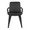Cosmo accent chairs & seating in Black Bamboo, Black PU, front view, featuring armrests
