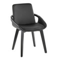 Cosmo Mid-Century Chair in Black Bamboo and Black Faux Leather — product view