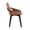 Cosmo accent chairs & seating in Black Bamboo, Camel PU, side view, featuring armrests