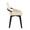 Cosmo Mid-Century Chair in Black Bamboo and Cream Faux Leather — side view