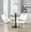 Curvo High Back Upholstered Contemporary Chair in Whitewashed Wood and White Faux Leather- Set of 2 — lifestyle photo 1