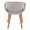 Curvo Contemporary Upholstered Chair in Zebra Wood and Grey Fabric- Set of 2 — back view