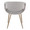 Curvo accent chairs & seating in Antique Copper Metal, Grey Fabric, back view, featuring metal design and fabric design