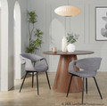 Curvo accent chairs & seating in Black Metal, Grey Fabric, featuring metal design and fabric design
