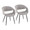 Curvo accent chairs & seating in Black Metal, Grey Fabric, coordinated set view, featuring metal design and fabric design