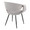 Curvo accent chairs & seating in Black Metal, Grey Fabric, back and side view, featuring metal design and fabric design