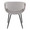 Curvo accent chairs & seating in Black Metal, Grey Fabric, back view, featuring metal design and fabric design