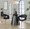 Curvo accent chairs & seating in Whitewashed Wood, Black PU, featuring wood frame