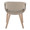 Curvo Contemporary Upholstered Chair in Whitewashed Wood and Light Grey Faux Leather- Set of 2 — back view