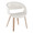 Curvo accent chairs & seating in Whitewashed Wood, White PU, product view, featuring wood frame