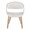Curvo accent chairs & seating in Whitewashed Wood, White PU, front view, featuring wood frame