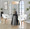 Curvo Contemporary Upholstered Chair in Zebra Wood and White Faux Leather- Set of 2 — lifestyle photo 1