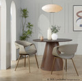 Curvo accent chairs & seating in Antique Copper Metal, Light Grey PU, featuring faux leather design and leather design