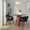 Curvo Contemporary Upholstered Chair in Black Metal and Black Faux Leather- Set of 2 — lifestyle photo 1