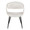 Curvo Contemporary Upholstered Chair in Black Metal and White Faux Leather- Set of 2 — front view