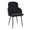 Dahlia dining chair in Black Metal, Black Velvet, Gold Metal, product view, featuring velvet design and metal design